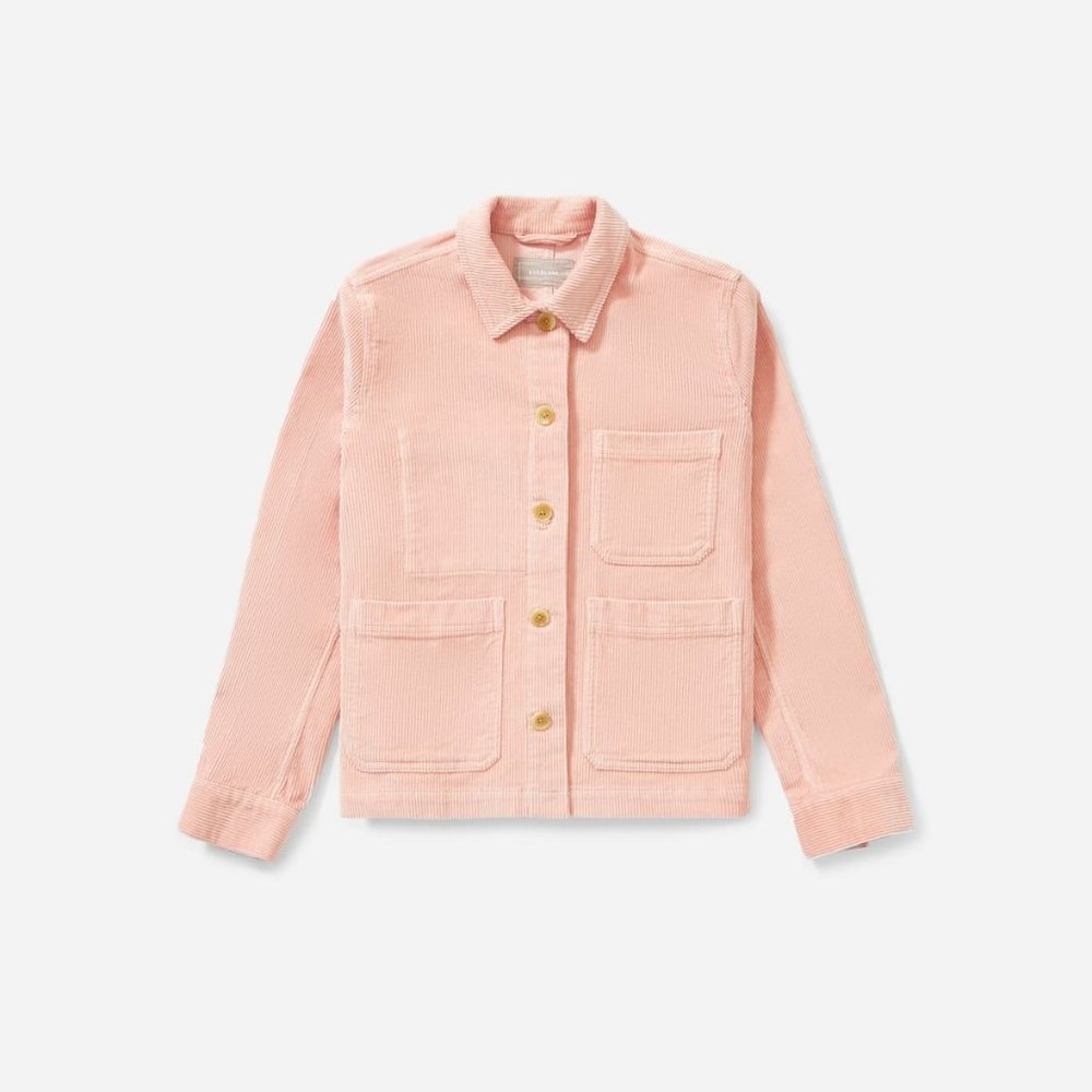 M Everlane Pink Corduroy Chore Coat